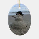 トロピカルクリスマスサンドマンオーバルセラミックオーナメント セラミックオーナメント (裏面)