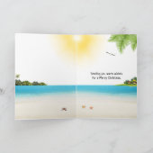 トロピカルクリスマスサンド雪だるま カード (内部)