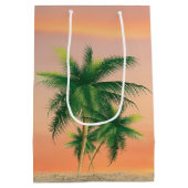 トロピカルクリスマスサンド雪だるま ミディアムペーパーバッグ (裏面)