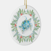 トロピカルクリスマスツリーオーナメントウミガメ セラミックオーナメント (右)