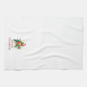 トロピカルクリスマステーマサンキューユーレトロ文字 キッチンタオル (横)