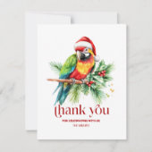 トロピカルクリスマステーマサンキューユーレトロ文字 サンキューカード (正面)