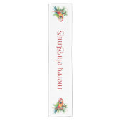 トロピカルクリスマステーマサンキューユーレトロ文字 ショートテーブルランナー (正面)