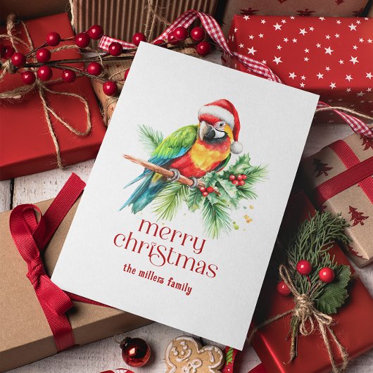 トロピカルクリスマステーマサンキューユーレトロ文字 シーズンカード