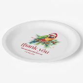 トロピカルクリスマステーマサンキューユーレトロ文字 ペーパープレート (アングル)