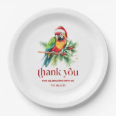 トロピカルクリスマステーマサンキューユーレトロ文字 ペーパープレート (正面)