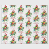 トロピカルクリスマステーマサンキューユーレトロ文字 ラッピングペーパー (フラット)