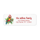 トロピカルクリスマステーマサンキューユーレトロ文字 ラベル (正面)