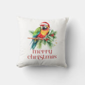 トロピカルクリスマステーマ レトロテキスト クッション (正面)
