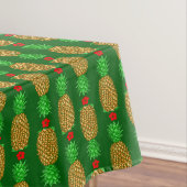 トロピカルクリスマスパイナップルウォームクリスマスホリデーグレ テーブルクロス (インサイチュ)