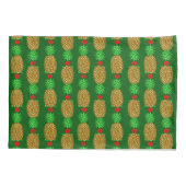 トロピカルクリスマスパイナップルウォームクリスマスホリデーグレ 枕カバー (裏面)