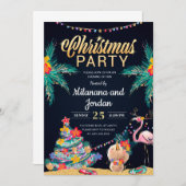トロピカルクリスマスパーティー招待状 招待状 (正面/裏面)