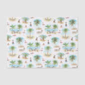 トロピカルクリスマスパームツリーズビーチ 薄葉紙 (正面)