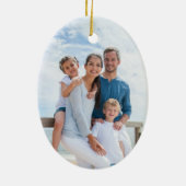 トロピカルクリスマスパームツリー写真 セラミックオーナメント (裏面)