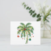 トロピカルクリスマスパームツリー(ライトとオーナメント付き) シーズンカード (スタンド正面)