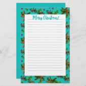 トロピカルクリスマスファミリーレター 便箋 (正面/裏面)