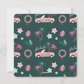 トロピカルクリスマスファラレッツ転がティール（緑がかった色）コンバーチブル シーズンカード (裏面)