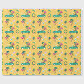 トロピカルクリスマスファラレッツ転がティール(緑がかった色)コンバーチブル ラッピングペーパー (フラット)