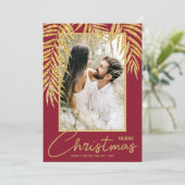 トロピカルクリスマスフォトホリデーカード シーズンカード (スタンド正面)