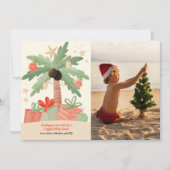 トロピカルクリスマスフォトホリデーカード シーズンカード (正面)