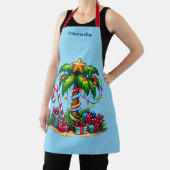トロピカルクリスマスホリデーパームツリー エプロン (インサイチュ)