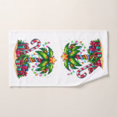 トロピカルクリスマスホリデーパームツリー バスタオルセット (ハンドタオル)