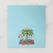 トロピカルクリスマスホリデーパームツリー プレイスカード (外部開封)