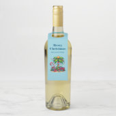 トロピカルクリスマスホリデーパームツリー ボトルネックタグ (ボトル)