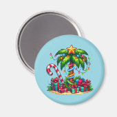 トロピカルクリスマスホリデーパームツリー マグネット (正面/裏面)