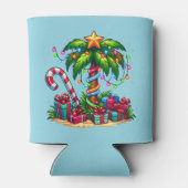 トロピカルクリスマスホリデーパームツリー 缶クーラー (裏面)