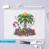 トロピカルクリスマスホリデーパームツリー 薄葉紙 (クラフト)