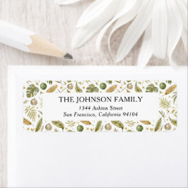 トロピカルクリスマスホリデー差出人住所 ラベル