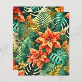 トロピカルクリスマスポインセチア紙