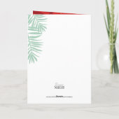 トロピカルクリスマスリースカスタム写真を折り畳み シーズンカード (裏面)