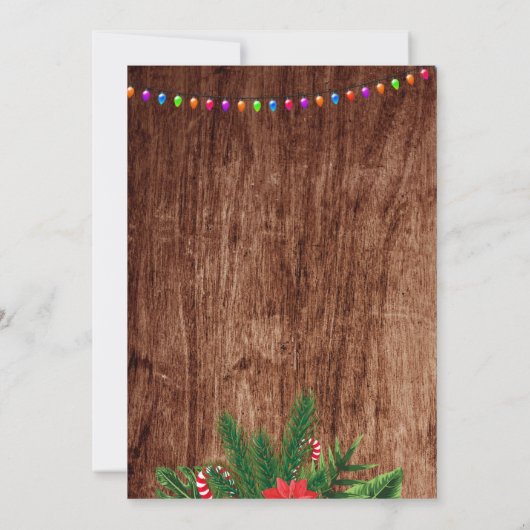 トロピカルクリスマスルアウ（ハワイ式宴会）パーティの招待状 招待状 (裏面)