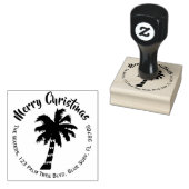 トロピカルクリスマス差出人住所スタンプカスタマイズル ラバースタンプ (押印)
