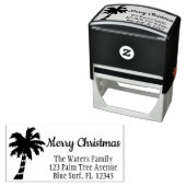 トロピカルクリスマス差出人住所スタンプパームツリー セルフインキングスタンプ (インサイチュ)