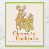 トロピカルクリスマス応援からカクテル ワインラベル (シングルラベル)