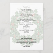 トロピカルクリスマス結婚式 プログラムヒトホリー プログラム (裏面)