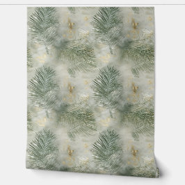 トロピカルクリームグリーン葉金ゴールド 壁紙