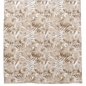 トロピカルクリーム離れフローラ シャワーカーテン (正面)