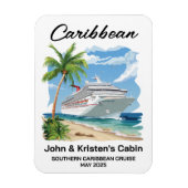 トロピカルクルーズカリブのシップのステートルーム マグネット (縦)