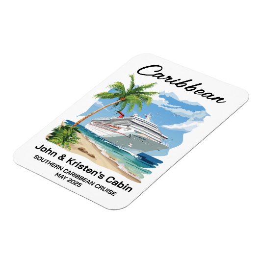 トロピカルクルーズカリブのシップのステートルーム マグネット (左側)