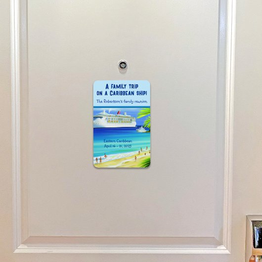 トロピカルクルーズパーソナライズされた船のステートルームドア マグネット