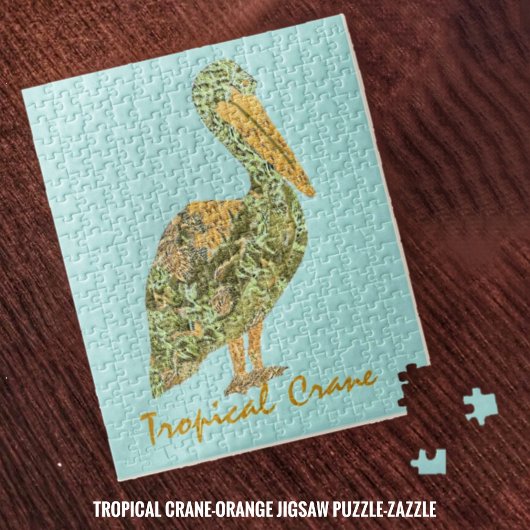 トロピカルクレーン – オレンジ ジグソーパズル