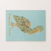 トロピカルクレーン – オレンジ ジグソーパズル (横)