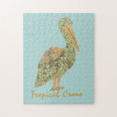 トロピカルクレーン – オレンジ ジグソーパズル (縦)