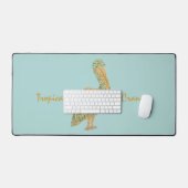 トロピカルクレーン – オレンジ デスクマット (キーボード&マウス)