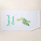 トロピカルクレーン ビーチタオル (正面)