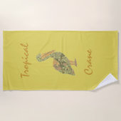 トロピカルクレーン ビーチタオル (正面)